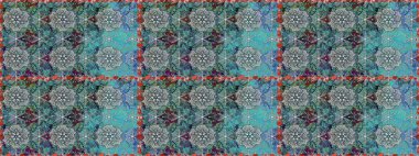 Düz Çiçek Elementleri Tasarımı. Güzel kumaş deseni. Renkli Yaz Temalı Kusursuz Arkaplan. Raster illüstrasyonunda trendsiz çiçek deseni.