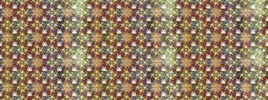 Kahverengi ve nötr renklerde çiçekler. Raster illüstrasyonunda çiçek deseni çizimi.