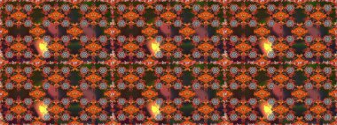 Çiçekler. Vadinin çiçekleri kahverengi ve gri renklerde. Soyut etnik raster pürüzsüz desen.