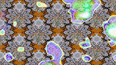 Çiçek süslemeli çizim deseni. Gri renkli çiçekler. Raster illüstrasyonu.