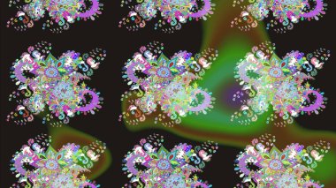 Raster illüstrasyonu. Çizim çiçek deseni duvar kâğıdı olarak kullanılabilir. Gri renkli çiçekler.