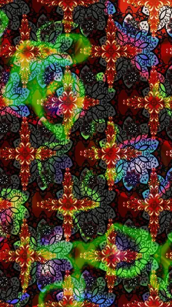 Renkli Bahar Teması eskiz kalıbı. Çiçekli eskiz arkaplanı. Düz Çiçek Elementleri Tasarımı. Çocuk stili.