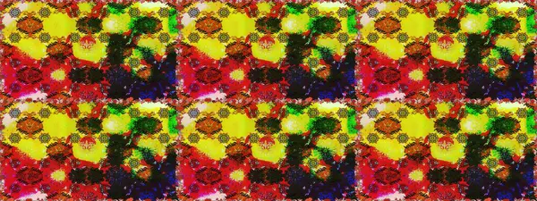 Çok renkli ve kırmızı zarif küçük çiçekler ve sarı ve kırmızı renkli komik böcekler, raster desen, illüstrasyon.