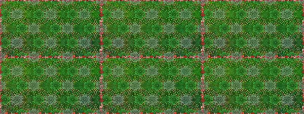 Sevimli çiçek raster deseni. Yeşil ve kahverengi renkli çiçekler. Renkli Yaz Temalı Kusursuz Arkaplan. Düz Çiçek Elementleri Tasarımı.