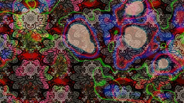 Çiçekli karalama şeklinde Raster çiçek deseni. Nazik, sevimli çiçek arkaplanı. Kahverengi renkte çiçekler.