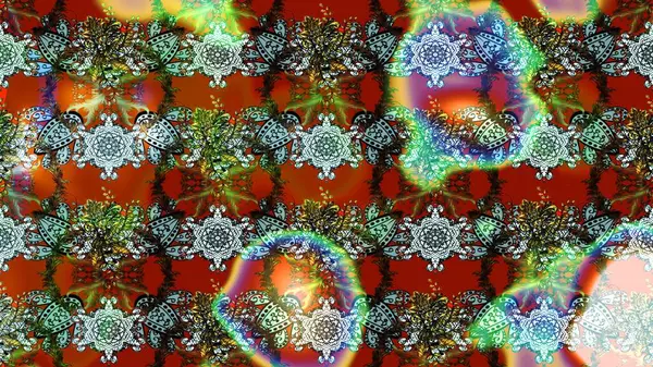 Çiçekli çiçek deseni, suluboya. Raster deseni. Süslü kumaş deseni.