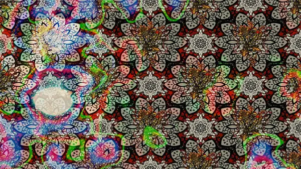 Taslak dekoratif arka plan, çiçek mandala. Çiçek. Raster illüstrasyonu. Tarafsız renklerde.