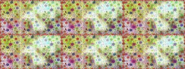 Kusursuz bir arka plan modeli. Tarafsız ve bejli çiçekler. Raster hisseleri. Suluboya, elle çizilmiş.