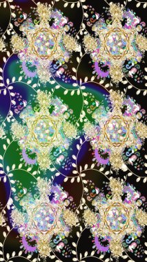 Çiçekli çiçek deseni, suluboya. Raster deseni. Küçük çiçekte güzel bir çiçek deseni..