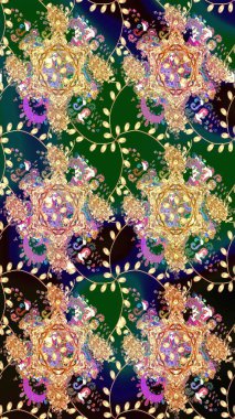 Sevimli çiçek raster deseni. Modaya uygun kumaş deseni. Renkli Yaz Temalı eskiz kalıbı. Düz Çiçek Elementleri Tasarımı.