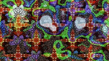 Dallı bahar çiçekleriyle desen, kahverengi renklerle çiçek siluetiyle desen. Raster deseni.