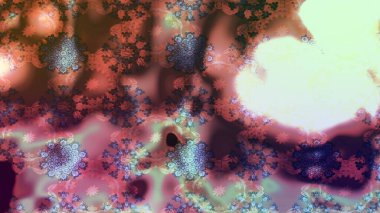 Raster illüstrasyonundaki çiçek desenli çizim. Tarafsız renklerde çiçekler.