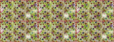 Küçük çiçekte güzel bir desen. Küçük renkli çiçekler. Çiçekli bahar çiçekleri. Motley illüstrasyonu. Moda baskıları için zarif bir şablon.