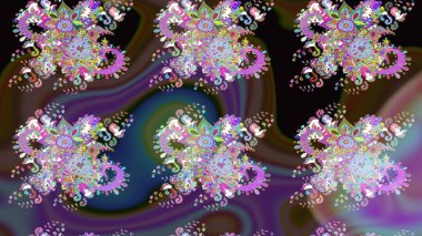 Kahverengi renkte çiçekli çiçek deseni. Suluboya tarzında kahverengi renkte çiçekler.