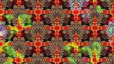 Çiçek süslemeli çizim deseni. Siyah renkli çiçekler. Raster illüstrasyonu.