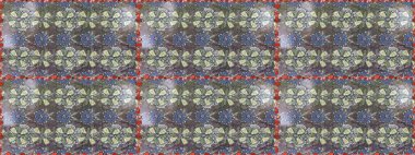 Çiçek ve yapraklı çiçek deseni. Küçük çiçekli şirin bir desen. Raster illüstrasyonu.