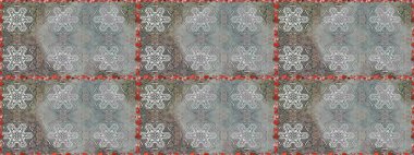 Renkli Yaz Temalı Kusursuz Arkaplan. Gri renkli çiçekler. Raster Illustrasyon 'da moda olmayan çiçek deseni. Düz Çiçek Elementleri Tasarımı.