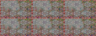 Kusursuz çiçek deseni. Güzel kumaş deseni. Asya tekstil tarzında. Renkli Bahar Temalı Kusursuz Arkaplan. Raster illüstrasyonu. Düz Çiçek Elementleri Tasarımı.