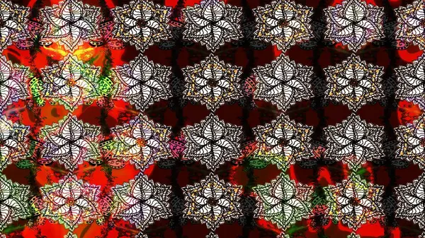 Raster illüstrasyonundaki çiçek desenli çizim. Güzel kumaş deseni. Renkli Bahar Teması eskiz kalıbı. Düz Çiçek Elementleri Tasarımı.