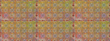 Çiçekli karalama şeklinde Raster çiçek deseni. Raster illüstrasyonu. Yumuşak, bahar çiçekleri kahverengi renklerde.