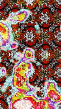 Raster resim. Çiçek desenli çiçek ve yaprakları ile. Sevimli küçük çiçek desenle.