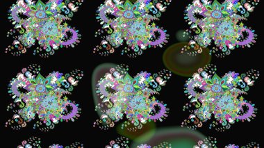 Renkli grunge, soyut arkaplanı kolosiyah çiçeklerle süslüyor. Parmak izi, kumaş, duvar kâğıdı, tekstil için raster dokusu. Nakış desenli çiçek deseni..