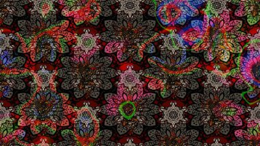 Çiçekli el çizimi çizimi deseni. Modern gelişim, siyah raster arka plan duvar kağıdı çizimi, klasik çizgiler, desenli çiçekler, çiçekli süsler..