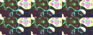 Raster resim. Güzel kumaş deseni. Doodle çiçekler ve dalları, otlar ve çiçekler. Elle çizilmiş.