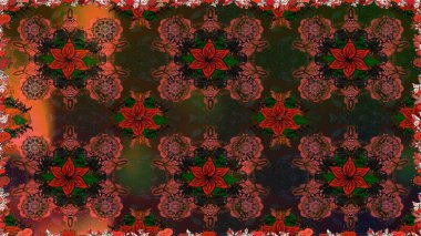 Çocuksu tasarım. El çizimi çiçekli, pürüzsüz bir desen. Kahverengi ve gri arka planda. Tekstil, kumaş, ambalaj, hatıra defteri için güzel çiçek arkaplanı..