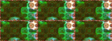 Vadinin yeşil renkli çiçekleri. Raster dikişsiz çiçek deseni.