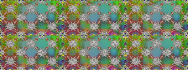 Çiçek deseni. Raster illüstrasyonu. Renkli Bahar Temalı Kusursuz Arkaplan. Düz Çiçek Elementleri Tasarımı. Kusursuz Chichi kumaş deseni..