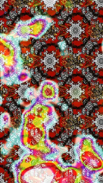 Raster resim. Çiçek desenli çiçek ve yaprakları ile. Sevimli küçük çiçek desenle.