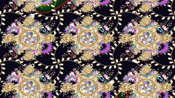 Güzel kumaş deseni. Raster suluboya deseni, narin çiçekler, siyah çiçekler, tebrik kartı şablonu..