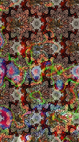 Ultraviyole kumaş deseni. Organik motif arka planı. Raster illüstrasyonu. Çizim deseni.