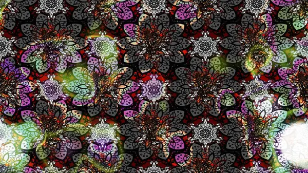 Çiçek desenli raster, gri çizgi grafik desenli soyut raster arkaplan. Modern stil dokusu.