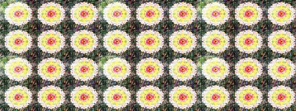 Küçük çiçekteki sevimli çiçek deseni. Tarafsız ve sarı renkte çiçekler.