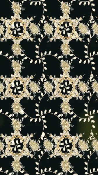 Parlak renkli çiçekleri ve gri renkli yaprakları olan harika bir çiçek deseni. Moda baskıları için zarif bir şablon. Modern çiçek arkaplanı. Halk stili.