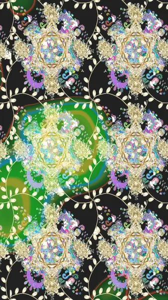 Raster illüstrasyonundaki çiçek desenli çizim. Gri renkli çiçekler. Renkli Yaz Temalı eskiz kalıbı. Düz Çiçek Elementleri Tasarımı.