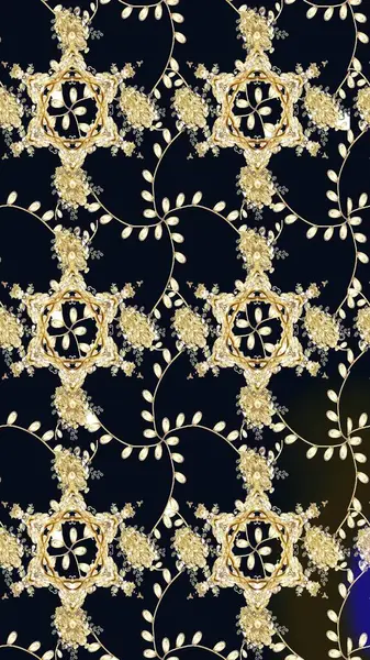 Raster illüstrasyonundaki çiçek desenli çizim. Siyah renkte çiçekler.