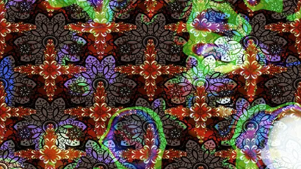 Çiçek deseni. Raster güzel kumaş deseni çiziyor. Renkli Bahar Teması eskiz kalıbı. Düz Çiçek Elementleri Tasarımı.