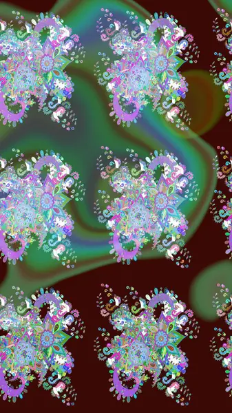 Kahverengi renkli çiçek desenli eskiz, el yapımı papatyalar, papatyalar. Tekrar eden çiçek arkaplanı, zarif kahverengi çiçek duvar kağıdı..