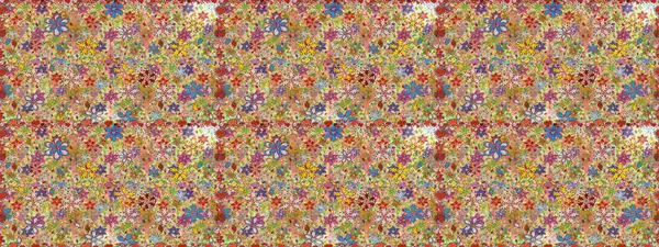 Tarafsız ve bej renklerde bahar çiçekleri. Çiçekli karalama şeklinde Raster çiçek deseni. Raster illüstrasyonu.