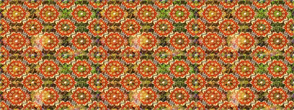 Raster illüstrasyonu. Kahverengi renklerde ve altın elementlerle klasik, pürüzsüz desen.