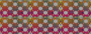 Kahverengi renkli çiçekler. Raster illüstrasyonunda kusursuz çiçek deseni.