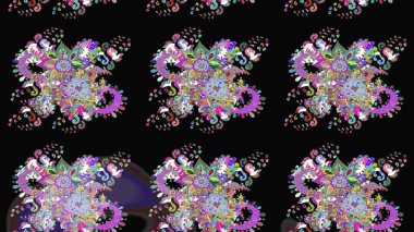 Küçük çiçekteki sevimli çiçek deseni. Tony 'nin kumaş kalıbını çiz. Raster illüstrasyonu. Modaya uygun kumaş deseni.