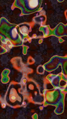 Renkli Bahar Teması eskiz kalıbı. Düz Çiçek Elementleri Tasarımı. Kahverengi renkli çiçekler. Raster illüstrasyonunda çiçek deseni çizimi.