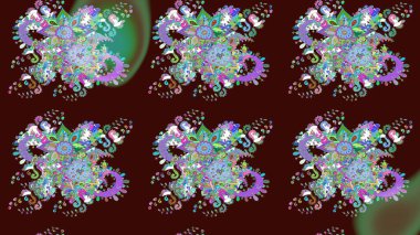 Raster illüstrasyonu. Suluboya, elle çizilmiş. Eskiz arkaplan modeli. Kahverengi yapraklı yabani çiçekler.