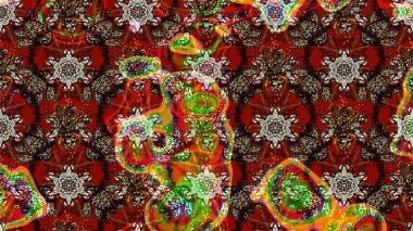 Raster suluboya çiçek deseni, narin çiçekler, kahverengi çiçekler, tebrik kartı şablonu. Raster Güzel kumaş deseni.