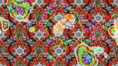 Botanik çizim kalıbı. Organik elementler. Suluboya etkisi. Raster deseni.