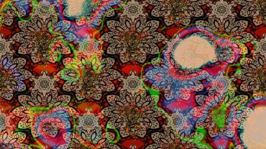 Çiçekli çiçek deseni, suluboya. Raster deseni. Küçük çiçekte güzel bir çiçek deseni..